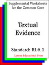 Cover image for CCSS RI.6.1 Textual Evidence